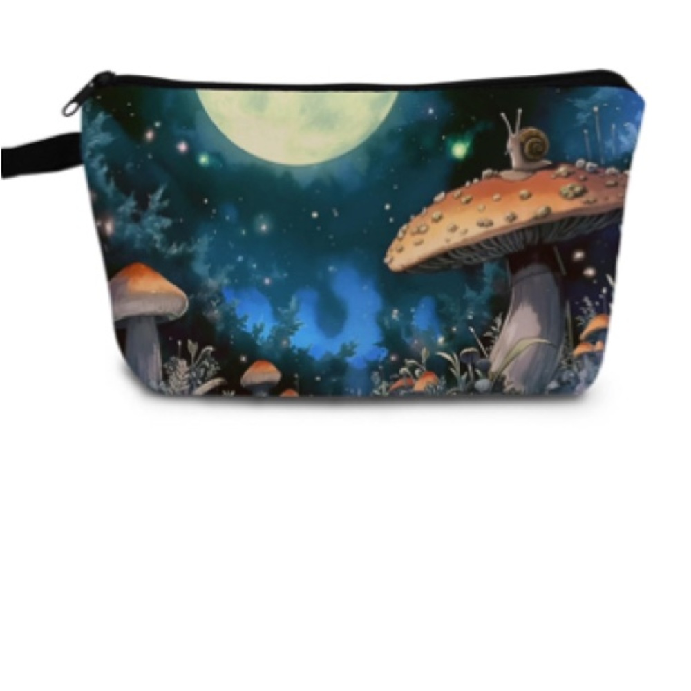 Mushroom Night Sky Cosmetic Bag